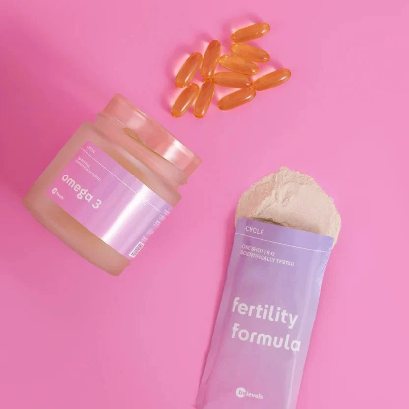 Be Levels Fertility Formula – Omega & Monodosis Pack – 60 + 30 – Reproductive Health, Hormonal Balance & Daily Vitality - END Nutrition