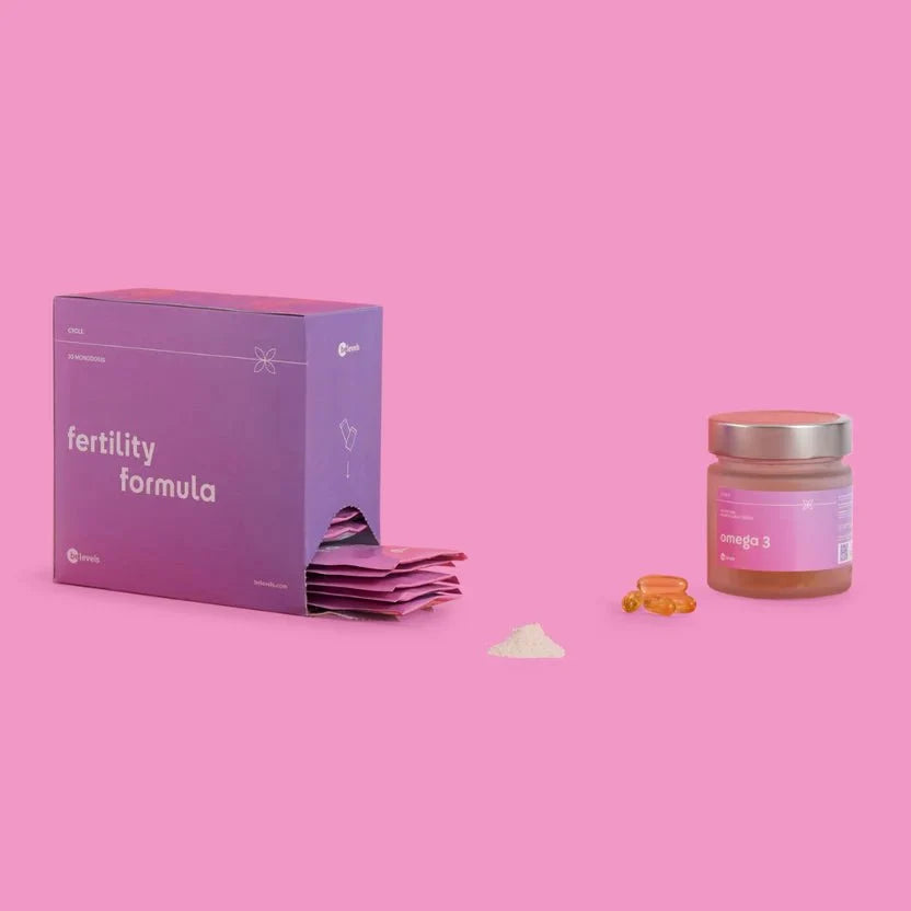 Be Levels Fertility Formula – Omega & Monodosis Pack – 60 + 30 – Reproductive Health, Hormonal Balance & Daily Vitality - END Nutrition
