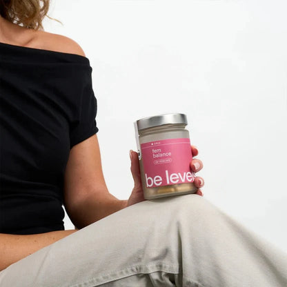 Be Levels Fem Balance – Hormonal Support & PMS Relief – 120 Vegecaps, Vegan Supplement for Cycle Comfort, Acne & Pain Relief – 1 Month Supply - END Nutrition