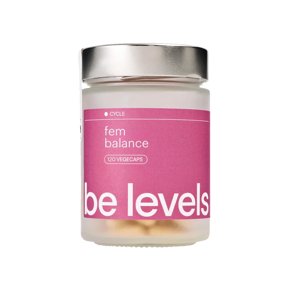 Be Levels Fem Balance – Hormonal Support & PMS Relief – 120 Vegecaps, Vegan Supplement for Cycle Comfort, Acne & Pain Relief – 1 Month Supply - END Nutrition