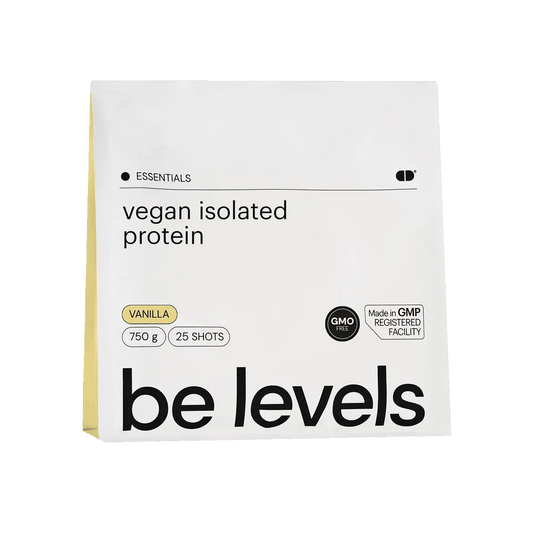 Be Levels Vegan Isolate Protein – Vanilla – 750 g – Muscle Recovery & Strength – Plant‑Based Protein - END Nutrition